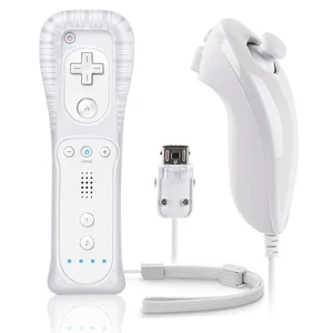 Telecomando FIOTOK Wii con Nunchuck,Wii Compatibile con Nintendo Wii/Wii Bianco - Foto 1 di 7