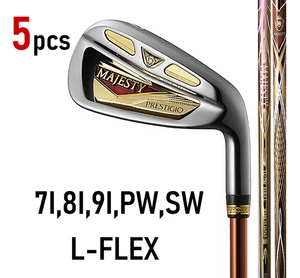 LADIES MAJESTY PRESTIGIO XII #7-PW + SW IRON SET L-FLEX TL750 GRAPHITE 5 CLUBS - Picture 1 of 7