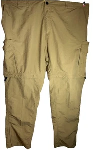 Men’s 3XL Magellan Pants Tan Fish Gear Convertible Zip Off Legs Water Repellant - Picture 1 of 10
