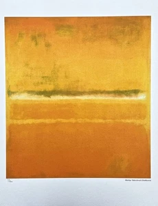 MARK ROTHKO - Amarillo y naranja con raya verde - Firmado, 56/200, 50x65cm - Imagen 1 de 5
