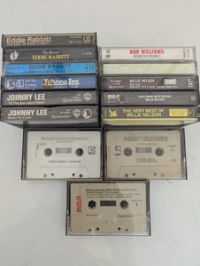 Country cassette Tapes Lot Rabbitt Nelson Lynn Johnny Lee Crystal Gayle Outlaws - Picture 1 of 5