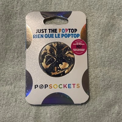 PopSockets Soporte de Agarre para Teléfono NEGRO TRANSLÚCIDO POPGRIP PopSocket Intercambiable Top Foto 1 de 2