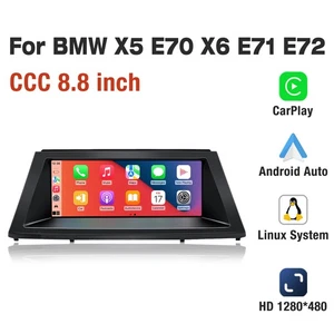 8.8 Auto Display CarPlay Linux Autoradio GPS Navi WIFI für BMW X5 E70 X6 E71 CCC - Bild 1 von 13