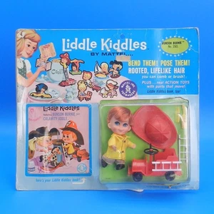 Vintage Liddle Kiddles BUNSON BURNIE Fireman Doll Unopened Mattel 1965 *ON CARD* - Picture 1 of 7