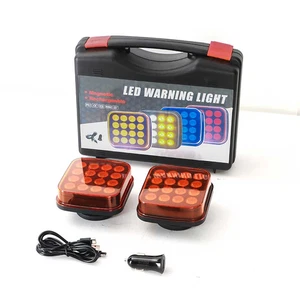 2x Rechargeable LED Strobe Light Car Truck Emergency Safety Warning Flash Beacon - Picture 1 of 10