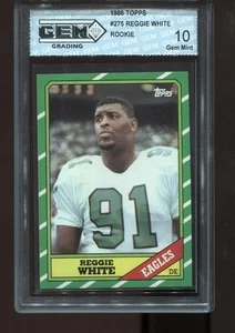 Reggie White Rookie 1986 Topps #275 RC MVP NFL Philadelphia Eagles gema como nueva 10 - Imagen 1 de 2