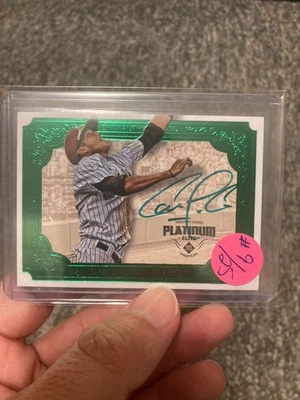 2015 Onyx Platinum Elite - Autograph Carlos Correa #PE15A-CC Green /25  - Image 1 of 2