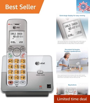 Telefone residencial sem fio DECT 6.0 com interfone, modo silencioso e teclado grande - Imagem 1 de 4