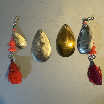 Luhr Jensen Tee Spoon Spinner Lot #2 & 4 W/ Extra Blades - Image 1 of 3