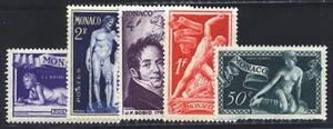 SELLOS MÓNACO #209-213 - ESTATUAS - ARTE - SIN USAR - Imagen 1 de 2