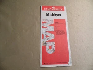 Michigan Karte von Rand Mcnally / um 1990 / Kostenloser Inlandsversand - Bild 1 von 2