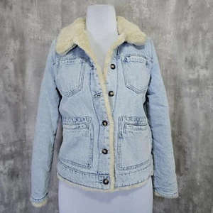 Idyllwind by Miranda Lambert S Light Washed Denim Reversible Sherpa Jacket - Picture 1 of 8