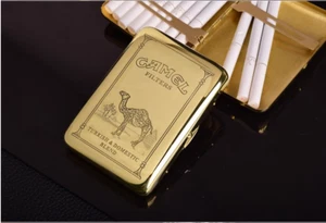 Metal Cigarette Case Hold 16 Cigarette Vintage Copper Camel Smoking Boxe gifts - Picture 1 of 4
