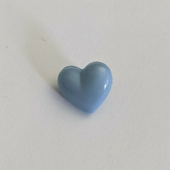 Puffed Heart Shank Button 14mm -.55"  Dill Buttons(Choose Color)     - Image 1 of 1