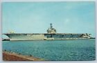 Postcard USS Saratoga Attack Carrier US Naval Station Mayport Florida K1A