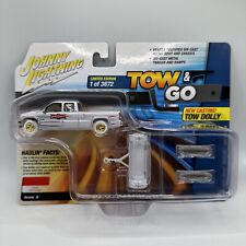 Johnny Lightning Tow & Go 2002 Chevy Silverado with Tow Dolly White Lightning