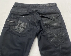 JAPRAG Denim Toyko 567 Samoki Japan Y2K Button Fly schwarze Herrenjeans 31 x 33 - Bild 1 von 15