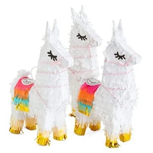 3 Pack Mini Llama Pinata for Birthday Party, Fiesta, Cinco de Mayo Decorations - Picture 1 of 8