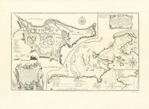 War Map - Louisburg City Harbour Fortifications - Jeffreys 1760 - 23 x 31.13 - Imagen 1 de 20