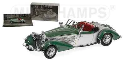Horch 855 Special Roadster 1938, Minichamps 1/43 Verde Argento Ed. Limitata - Immagine 1 di 4