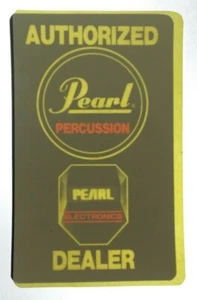 PEARL DRUM Distribuidor Autorizado Tienda Ventana Calcomanía Adhesiva Para Vidrio Nuevo De Colección Años 80 - Imagen 1 de 5
