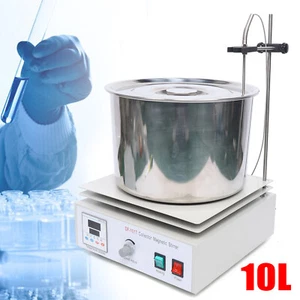 10L Heat-Collecting Magnetic Stirrer Water Oil Bath Lab Thermostat 1400Rpm 400℃ - Picture 1 of 15