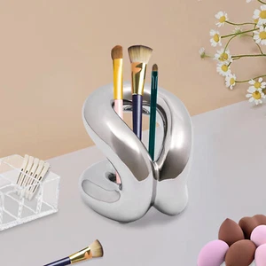 Keramik Halter Ständer Seil Knoten Design mit Anti-Rutsch Pads Galvanik Silber NEU - Bild 1 von 14