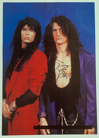 Joe Perry - Aerosmith - Original Autograph (Oy-2244 + Cover