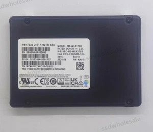 New Samsung PM1733A 1.92TB U.2 PCIE 3.0 NVME MZWLR1T9HCJR-00AG5 MZ-WLR1T9B SSD - Afbeelding 1 van 3
