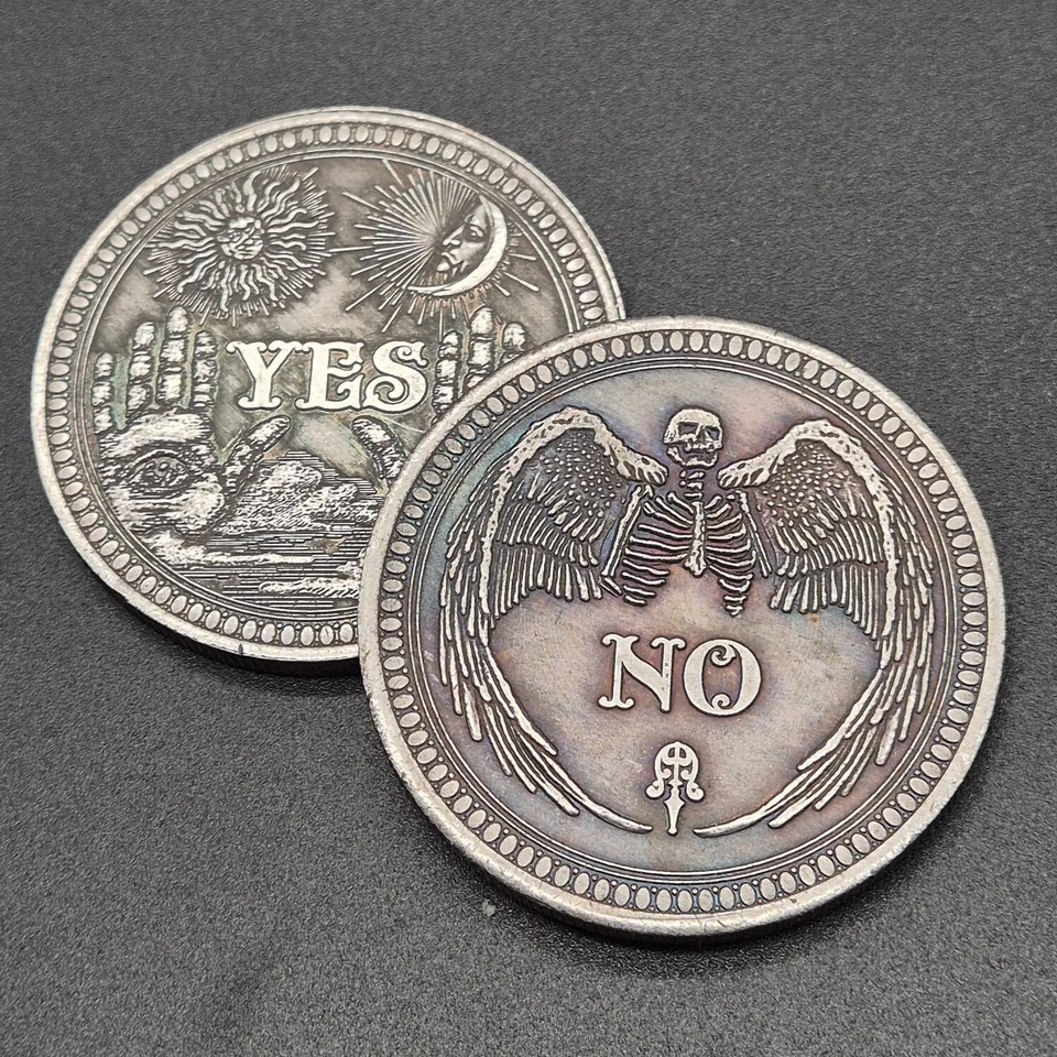 EDC Coin Münze 3,7cm Entscheidungsmünze Ja Nein Yes No Worry Coin Talisman - Bild 1 von 1