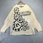 Vintage Marite Girbaud Shirt Herren 3XL cremebeige Grafik All Over Hip Hop Y2K