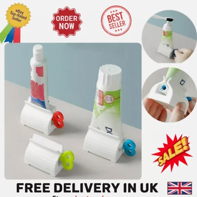 1 / 3 x Toothpaste Squeezer  Easy Dispenser Seat Holder Stand Rolling Tube - Image 1 of 4
