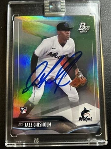 2021 Bowman Chrome Auto IP Jazz Chisholm #Florida Marlins - Picture 1 of 3