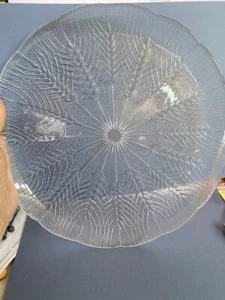 Vintage Arcoroc Country Wheat Clear Glass Dinner Plate 10.25" Dia France - Picture 1 of 3