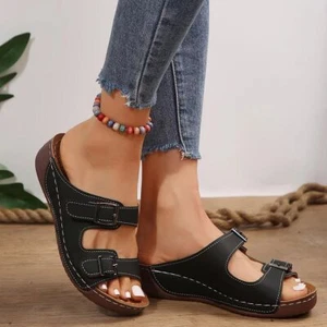Zapatillas ortopédicas de mujer verano zapatillas sandalias zapatos cómodos zapatillas - Imagen 1 de 9