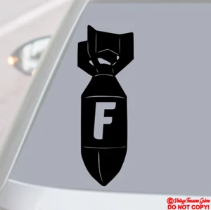 F BOMB Vinyl Decal Sticker Car Window Wall Bumper Funny JDM ILLEST DOPE FBOMB - Picture 1 of 2