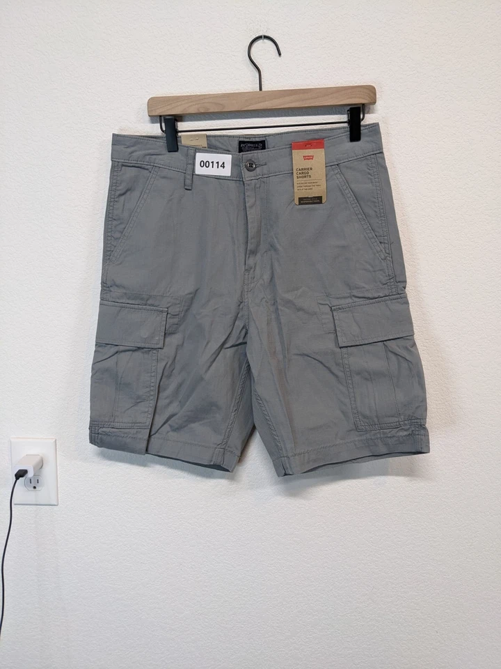 Levi's Cargo Carrier Mens 100 Cotton Shorts Gray Sz 30