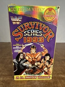 WWF Survivor Series 1993 VHS Coliseum Wrestling Video Rare The Harts Lex Luger - Picture 1 of 22