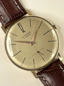 AMIDA Vintage 1960’s Men’s Manual Sub-Seconds Gold Dress Watch - Picture 1 of 5