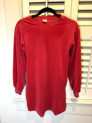 Hanna Andersson Girls Red Velour Dress Size 150cm/ US 12 Pockets EUC - Image 1 of 4