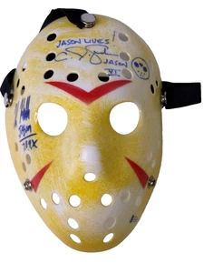 Máscara Jason Friday The 13th certificada por Beckett firmada por Kane Hodder y CJ Graham - Imagen 1 de 8