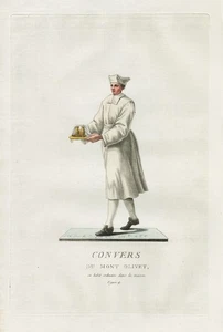 Olivetans Olivetaner Order Ordenstracht Traditional Costumes Aquatinta 1785 - Picture 1 of 1