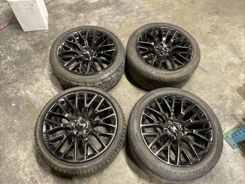 Conjunto de rodas pretas 19" fabricante de equipamento original 4 peças para 2015 2016-2021 Ford Mustang GT FR3J-1007-EB - Imagem 1 de 4