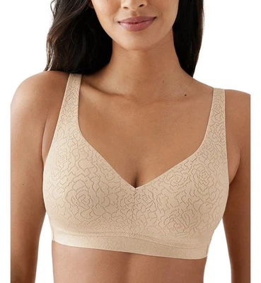 Wacoal 852345 Inside Job Sujetador Inalámbrico Sin Acolchado Arena, Negro Nuevo Sin Etiquetas Foto 1 de 4