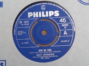 Dusty Springfield - Give Me Time - Philips 45 - Picture 1 of 2