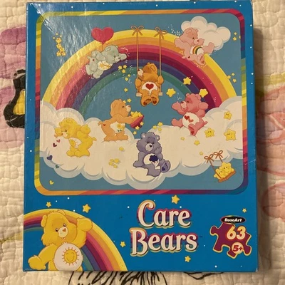 2005 Care Bears 63pc Puzzle “Share Some Fun” by RoseArt VINTAGE/ANTIQUE 11 X 12 - Image 1 of 4