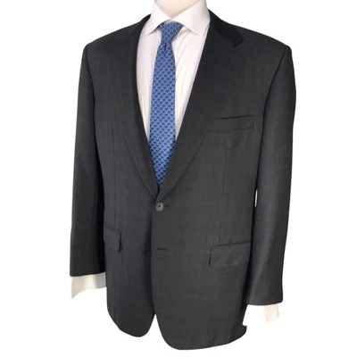 Abrigo Blazer Chaqueta Belvest Para Hombres Talla 43R Deportivo Super 120s Ventana Carbón  Foto 1 de 4