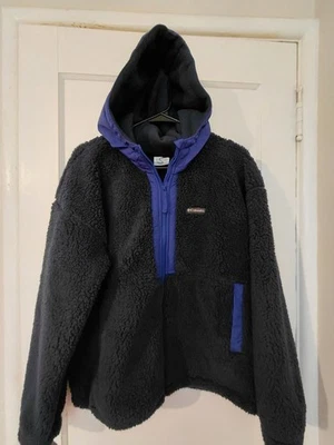 Chaqueta polar Columbia Boundless Discovery Sherpa para mujer azul marino/azul talla grande Foto 1 de 4