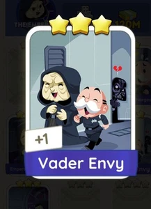 Set 12- 3⭐ VADER ENVY- ST.AR WARS / Mono-ply go Stickers - Picture 1 of 1