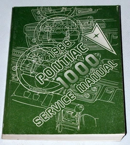 1986 PONTIAC 1000 T-1000 Original Factory Dealer Shop Service Repair Manual Book - Bild 1 von 1